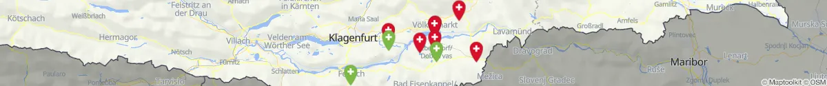Kartenansicht für Apotheken-Notdienste in der Nähe von Sittersdorf (Völkermarkt, Kärnten)